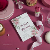 Elegant Roos & Eucalyptus krans Vrijgezellenfeest Kaart