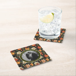 Elegant Roos Fancy bruiloft Onderzetter