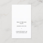 Elegant Roos Faux Gold Scissors Comb Haarstylist Visitekaartje (Achterkant)