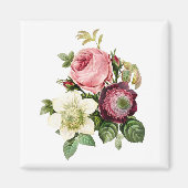 Elegant roos floral magnet (Voorkant)