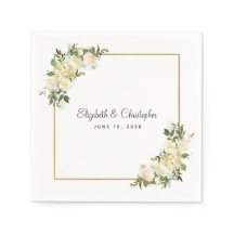 Elegant Roos Floral Metallic Gold Wedding Decor