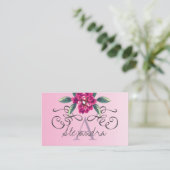 Elegant Roos Floral Monogram Classy Visitekaartje (Staand voorkant)
