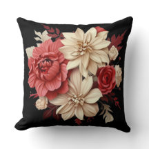 Elegant Roos Floral Sierkussen –  & Moder