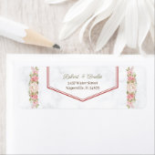 Elegant Roos Flower Aangepast retouradres Etiket (Insitu)