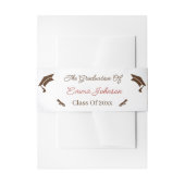 Elegant Roos Flower Afstuderen Custom Uitnodigingen Wikkel (Voorkant Voorbeeld)