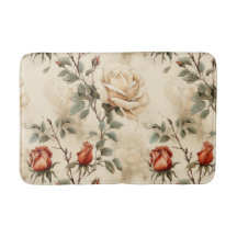 Elegant  Roos Flower Beige Floral Design