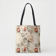 Elegant  Roos Flower Beige Floral Design