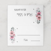 Elegant Roos Flower Custom Trouwtafel Plaatskaartje (Buitenkant ongevouwen)