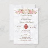 Elegant Roos Flower Custom Vrijgezellenfeest Kaart (Voorkant)