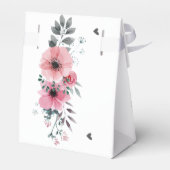 Elegant Roos Flower Custom Wedding Bedankdoosjes (Achterkant)