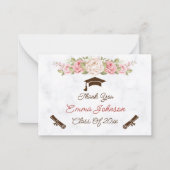 Elegant Roos Flower Custom Wedding Bedankt Notitiekaartje (Voorkant)