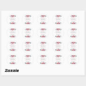 Elegant Roos Flower Custom Wedding Ronde Sticker (Vel)