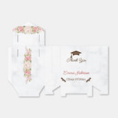 Elegant Roos Flower Gepersonaliseerd Afstuderen Bedankdoosjes (Uitgevouwen)