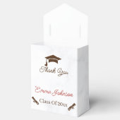 Elegant Roos Flower Gepersonaliseerd Afstuderen Bedankdoosjes (Geopend)