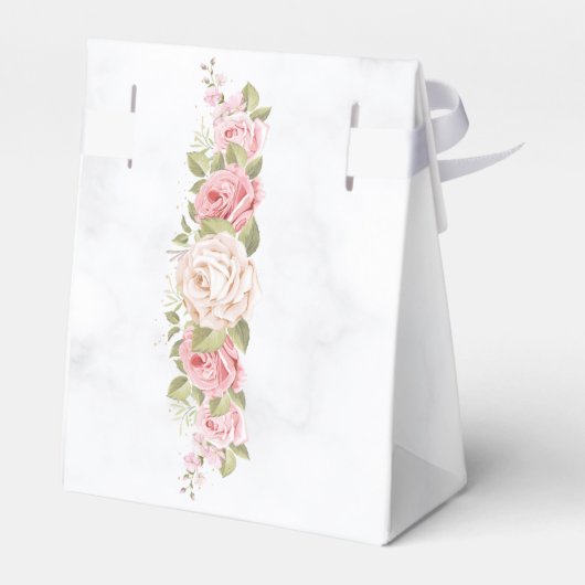 Elegant Roos Flower Gepersonaliseerd Afstuderen Bedankdoosjes (Achterkant)