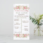 Elegant Roos Flower Gepersonaliseerd bruiloft prog (Staand voorkant)