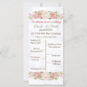 Elegant Roos Flower Gepersonaliseerd bruiloft prog (Voorkant)