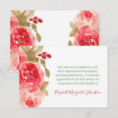 Elegant Roos Funeral Bedankt Bereavement (Voorkant / Achterkant)