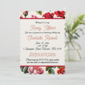 Elegant Roos Garden Affair: Mijlpaalviering Kaart (Staand voorkant)