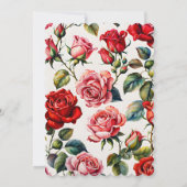 Elegant Roos Garden Affair: Mijlpaalviering Kaart (Achterkant)