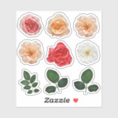Elegant Roos Garden Kiss Cut vinylsticker plaat Sticker (Vel)