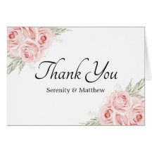 Elegant Roos Garden Pink Floral Weddenschap Bedank