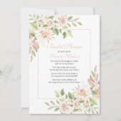 Elegant Roos Garden Pink Floral Wedding Kaart (Voorkant)