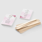 Elegant Roos gepersonaliseerd huwelijksprogramma Handwaaier (Niet-gemonteerd)