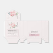 Elegant Roos Geranium handgemaakte zeep gunst doos Bedankdoosjes (Uitgevouwen)