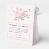 Elegant Roos Geranium handgemaakte zeep gunst doos Bedankdoosjes (Achterkant)