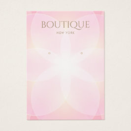 Elegant Roos Glow Earring Display Card Visitekaartje