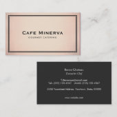 Elegant Roos Goede professionele catering Visitekaartje (Voorkant / Achterkant)