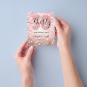 Elegant Roos Gold 30th Birthday Party Invite Flyer (Hand)
