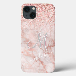 Elegant Roos Gold 3 Colour Monogram Naam Case-Mate iPhone Case