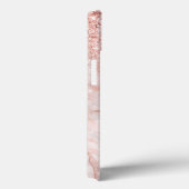 Elegant Roos Gold 3 Colour Monogram Naam Case-Mate iPhone Case (Achterkant / Rechts)