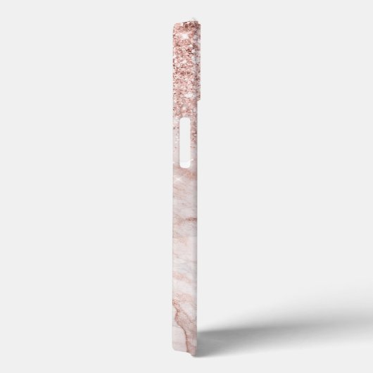 Elegant Roos Gold 3 Colour Monogram Naam Case-Mate iPhone Case (Achterkant / Rechts)