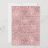 Elegant Roos Gold 50th Birthday Party Invitation Kaart (Achterkant)