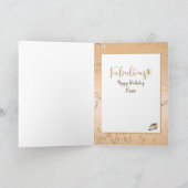 Elegant Roos Gold 80th Birthday Kaart voor haar (Binnen)