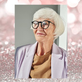 Elegant Roos Gold 85e foto verjaardagsfeestje Kaart