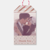 Elegant Roos Gold Aangepaste foto Hartelijk dank Cadeaulabel (Voorkant)