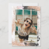 Elegant Roos Gold Afstuderen Hartelijk dank Kaart (Voorkant)