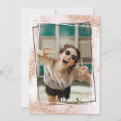 Elegant Roos Gold Afstuderen Hartelijk dank Kaart (Voorkant)