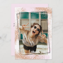 Elegant Roos Gold Afstuderen Hartelijk dank Kaart