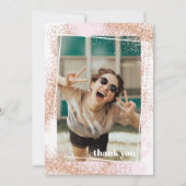 Elegant Roos Gold Afstuderen Hartelijk dank Kaart (Voorkant)