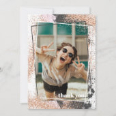 Elegant Roos Gold Afstuderen Hartelijk dank Kaart