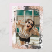 Elegant Roos Gold Afstuderen Hartelijk dank Kaart (Voorkant / Achterkant)