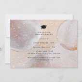 Elegant Roos Gold Afstuderen Kaart (Achterkant)