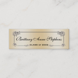 Elegant Roos Gold Afstuderen Naam Kaart invoegen Contactkaartje