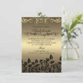 Elegant Roos Gold Bachelorette Kaart (Staand voorkant)