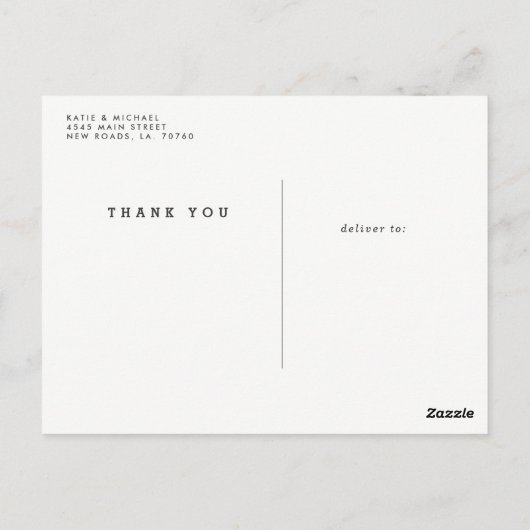 Elegant Roos Gold Bedankt Briefkaart (Achterkant)